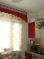 Red Curtains For The Kitchen Photo Design