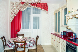 Red Curtains For The Kitchen Photo Design