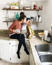 Photo Of Mom At Home In The Kitchen