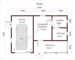 Бір шатырдың астындағы жазғы ас үйі бар гараж фотосуреті