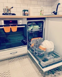 Small kitchen design with dishwasher
