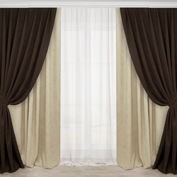 Curtains for a brown living room photo