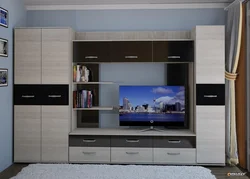 Modern living room furniture with wardrobe photo