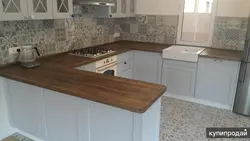 Дуб кера столешница в интерьере кухни фото