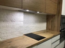Countertop сафолии дуб дар дохили ошхона акс