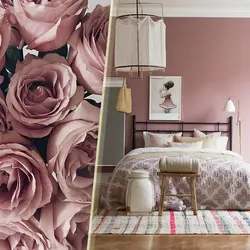 Roses in the bedroom interior photo