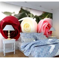 Roses in the bedroom interior photo