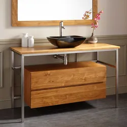 Акс Девони ботил ҳаммом бо countertop