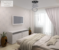 Wallpaper for light furniture in the bedroom photo
