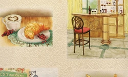 Wallpaper for the kitchen washable design non-woven wide