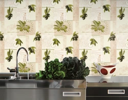 Wallpaper for the kitchen washable design non-woven wide