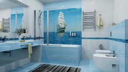 Bath tile panel photo
