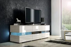 Chest of drawers for TV in the living room photo