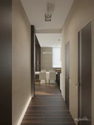 Koridorda qapı dizaynı olmayan mətbəx
