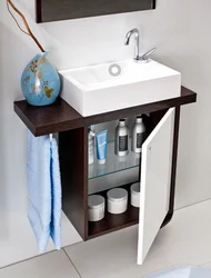 Cabinets for a small bathroom photo