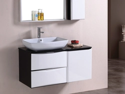 Cabinets for a small bathroom photo