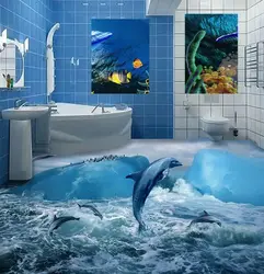 Photo of a bath with dolphins