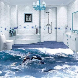 Photo of a bath with dolphins