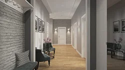 Koridor divar kağızı kərpic dizaynı