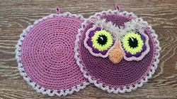 Crochet oven mitts photo