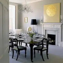 Gray and gold in the kitchen interior