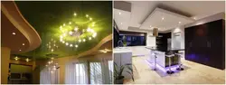Photo Of A Suspended Ceiling Combined With Plasterboard In The Kitchen
