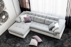 Yataq yeri olan künc divan böyük fotoşəkil