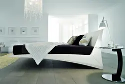 Floating bed in the bedroom photo