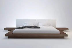 Floating bed in the bedroom photo
