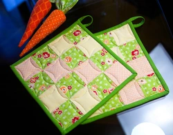 Сурати намунаи дастпӯшакҳои DIY барои ошхона