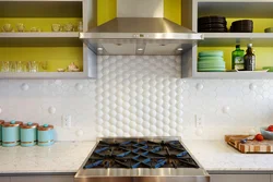 The Right Apron For The Kitchen Made Of Tiles Photo