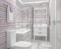 Shabby Tiles In The Bathroom Interior