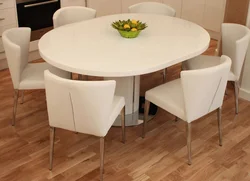 Modern kitchen table with chairs for the kitchen photo