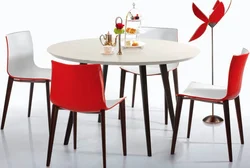 Modern kitchen table with chairs for the kitchen photo