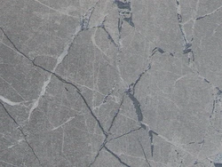 Marquina marble blue countertop in the kitchen interior