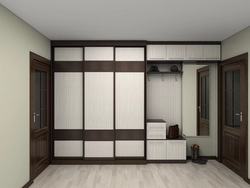 Photos of sliding wardrobes in the hallway in real apartments