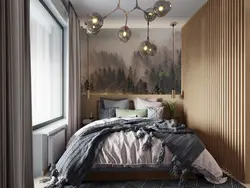 Bedroom interior with forest