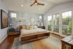 Bedroom interior with forest