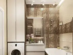 Design of a small bathroom with toilet panels