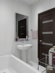 Design of a small bathroom with toilet panels