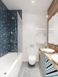 Design of a small bathroom with toilet panels