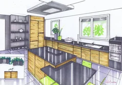 Kitchen design drawing