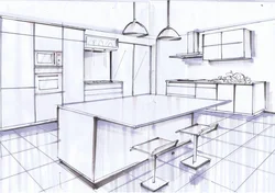 Kitchen design drawing