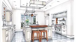 Kitchen design drawing