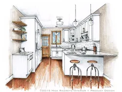 Kitchen design drawing