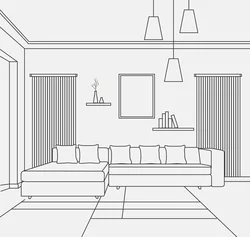 Living room design drawing