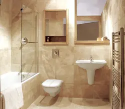 Photo of bathroom tiles in warm colors