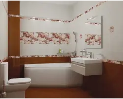 Çiçək Fotoşəkili Ilə Vanna Otağı Plitələr