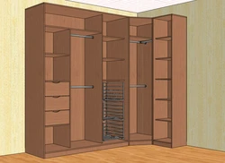 Corner hallway wardrobes filling photo