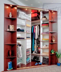 Corner hallway wardrobes filling photo